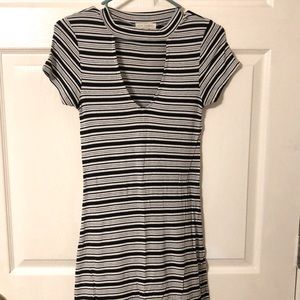 Striped V-Neck Dress